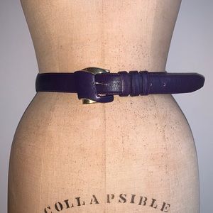 Vintage Purple Leather Belt Omega